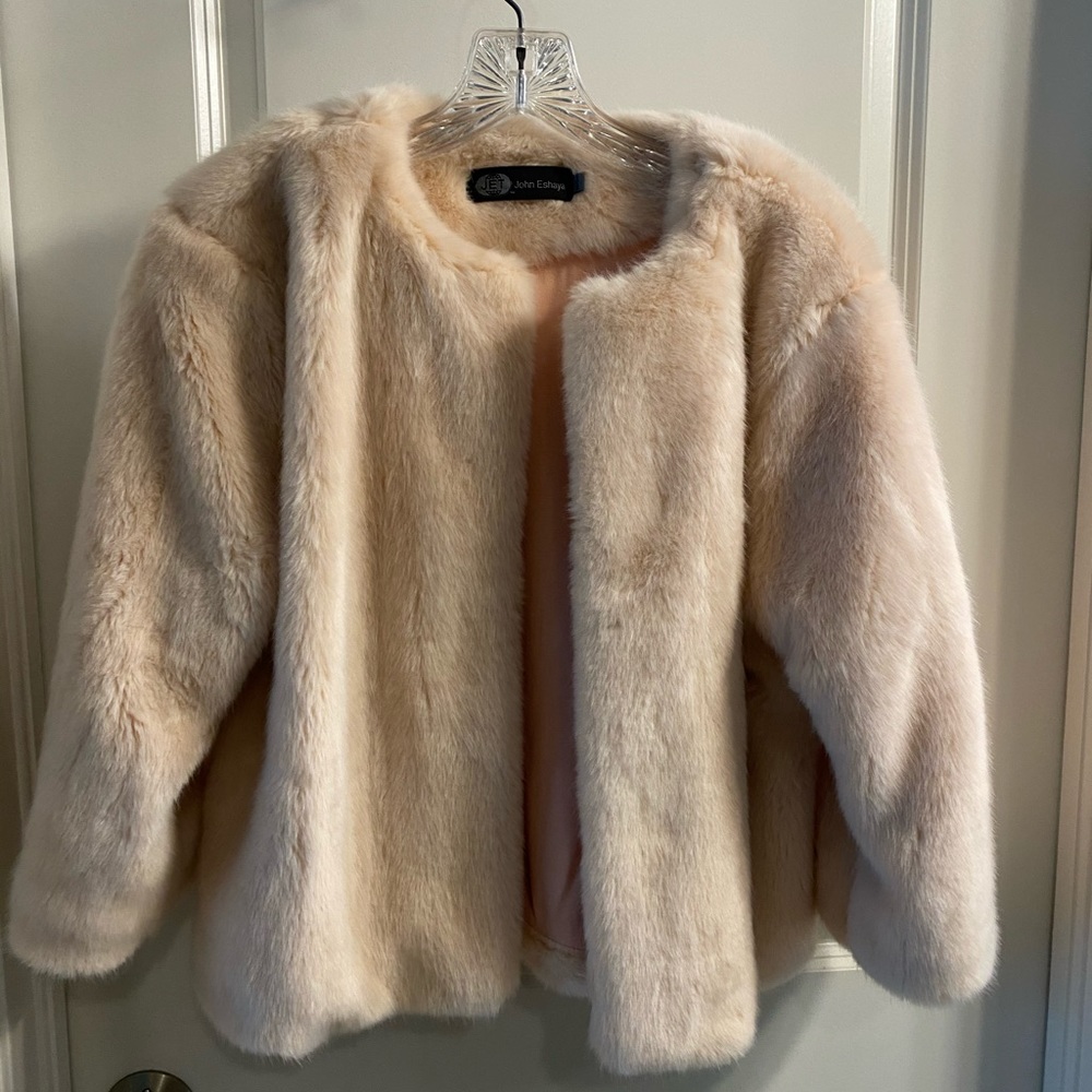 Faux fur crop jacket
